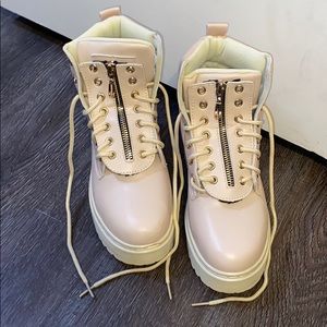 2 pairs of combat boots